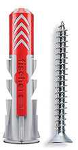 Carica l&#39;immagine nel visualizzatore di Gallery, Fischer 50 Tasselli Duopower con Vite, 8 x 40 mm, per 8 x 40 Grigio/Rosso - Ilgrandebazar