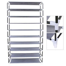 Carica l&#39;immagine nel visualizzatore di Gallery, SONGMICS RXJ36G Scarpiera Antipolvere a 10 Livelli, capacità Fino a 40 Grigio - Ilgrandebazar