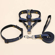 Carica l&#39;immagine nel visualizzatore di Gallery, Set guinzaglio per Cani Collare in Denim Gatto di Small, Nero - Ilgrandebazar