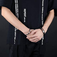 Carica l&#39;immagine nel visualizzatore di Gallery, Jlbuay Bracciale da Uomo acciaio inossidabile vero cuoio bracciale... - Ilgrandebazar