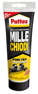 Pattex Millechiodi Forte & Rapido, adesivo di montaggio extra 1x250g tubo - Ilgrandebazar