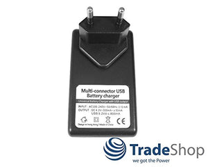 Trade Shop Caricatore Universale da Tavolo per Batteria agli ioni di Litio...