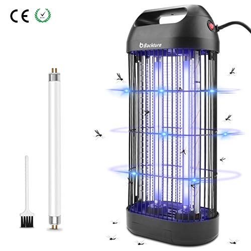 BACKTURE Zanzariera Elettrica, 18W UV Lampada Antizanzare con Cassetto...