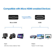 Carica l&#39;immagine nel visualizzatore di Gallery, Rankie Cavo Micro HDMI a ad Alta velocità, Supporta Ethernet, 1.8m, Nero