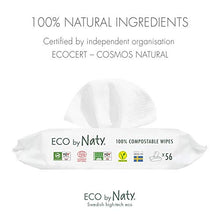 Carica l'immagine nel visualizzatore di Gallery, Eco by Naty Salviettine senza profumo per Neonato, Salviette Compostabili a...