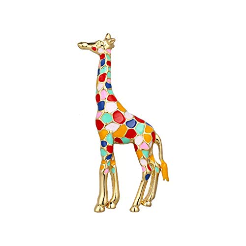 AILUOR Giraffe Spilla, Smalto Spilla s Animale Sveglio Multicolore - Ilgrandebazar