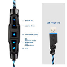 Carica l&#39;immagine nel visualizzatore di Gallery, SADES R7 Gaming Headset, USB Headset Cuffie da gioco stereo per Nero