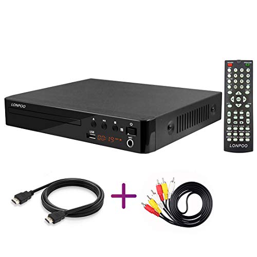 Lettore DVD Full HD per TV, LONPOO Multi Regione Libera con HDMI Porta - Ilgrandebazar