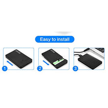 Carica l&#39;immagine nel visualizzatore di Gallery, EasyULT Case Esterno per Disco Rigido 2.5&quot;, USB 3.0 Enclosure Hard Disk Nero