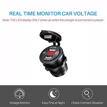 Carica l'immagine nel visualizzatore di Gallery, YGL Impermeabile Caricatore per auto doppio USB con Switch, Presa Rosso-4.8A