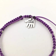 Carica l&#39;immagine nel visualizzatore di Gallery, Braccialetto della Fortuna&quot;Luna-Stella”, Viola, Unisex, Fatto a Mano - Ilgrandebazar