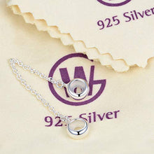 Carica l&#39;immagine nel visualizzatore di Gallery, GW autentico 925 argento Sterling catena di sicurezza con due tappi perline... - Ilgrandebazar