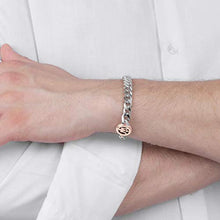 Carica l&#39;immagine nel visualizzatore di Gallery, Bracciale da uomo, Collezione Maserati Jewels, in acciaio con dettaglio in... - Ilgrandebazar