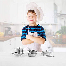 Carica l&#39;immagine nel visualizzatore di Gallery, Giocattoli per Pentole Cucina Bambini, in Acciaio...