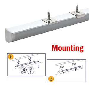 Profili per Strisce LED 45° - 6x1MT Profilo Alluminio 6*1m - Ilgrandebazar