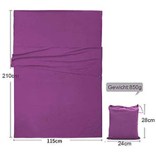 Carica l'immagine nel visualizzatore di Gallery, Aoweika Sacchi a Pelo Lenzuola Sacco a Portatile Leggero Viola profondo