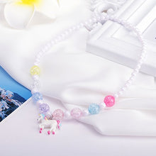 Carica l&#39;immagine nel visualizzatore di Gallery, Skywisewin Chunky Jewelry Collana con unicorno e bracciale per bambine
