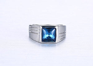 CARTER PAUL Anello di diamante blu dell'acciaio inossidabile stile punk... - Ilgrandebazar