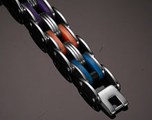 Carica l&#39;immagine nel visualizzatore di Gallery, Vnox Acciaio Inossidabile Silicone muskuloese Bicicletta Catena Multicolore - Ilgrandebazar
