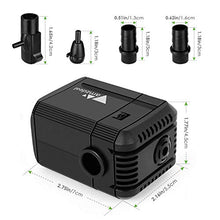 Carica l&#39;immagine nel visualizzatore di Gallery, Amzdeal Mini Pompa Acqua Sommergibile Ultra-Silenzioso 15W 1500L/H - Ilgrandebazar