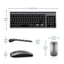 Carica l'immagine nel visualizzatore di Gallery, TopMate. Tastiera e Mouse Wireless combinati 2.4GHz Design Gris Negro
