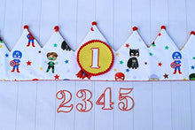 Carica l&#39;immagine nel visualizzatore di Gallery, Corona compleanno supereroi per bambini - Ilgrandebazar