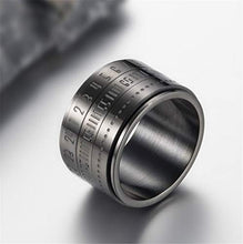 Carica l&#39;immagine nel visualizzatore di Gallery, HIJONES Squillare Numeri Arabi Blu Nottilucenti Rotanti Uomini Acciaio Nero - Ilgrandebazar