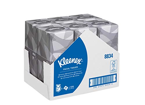 Kleenex 8834 Cubo Veline Facciali, 12 Cubi x 88 Fogli a 2 veli, Colore bianco - Ilgrandebazar