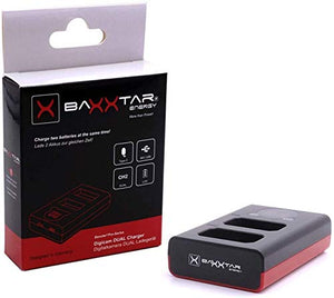 Baxxtar PRO (2x) compatibile con la batteria DUAL LCD-caricatore + 2x BLG10