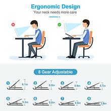 Carica l&#39;immagine nel visualizzatore di Gallery, AOVUYCK-Store Supporto PC Portatile, 8 Livelli Regolabile &amp; Raffreddamento Porta PC, Pieghevole in Plastica e Silicone Laptop Stand per Computer Portatili e Tablet (10-15,6’’)