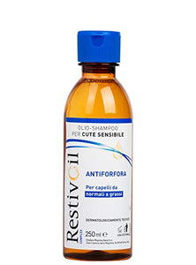 RestivOil Complex Olio Shampoo Delicato Antiforfora per Capelli da Normali a Grassi con Azione Antiseborroica e Anti Prurito, Shampoo Senza Schiuma, 250 ml
