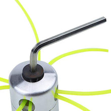 Carica l'immagine nel visualizzatore di Gallery, Testina Decespugliatore Universale, HTBAKOI Testine Decespugliatore Alluminio + Guanti da Lavoro Anti Scivolo con Fili di nylon【Include Strumenti e Hardware di Installazione】