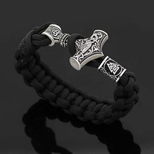 Carica l&#39;immagine nel visualizzatore di Gallery, HLARK Braccialetto Con Martello Thor Amuleto Vichingo Realizzato a mano 23cm... - Ilgrandebazar