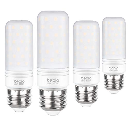 Tebio LED Argento Mais lampadine E27 15W medio Edison Screw E27, 3000 Kelvin