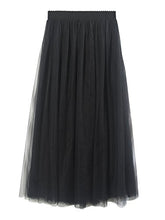 Carica l'immagine nel visualizzatore di Gallery, Donna Gonna Lunga di Tulle Elastico in Vita vita:60-80cm,lunghezza:90cm, Nero