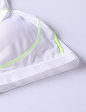 Carica l'immagine nel visualizzatore di Gallery, SYROKAN Donna Reggiseno Sportivo con Cuscinetto Rimovibile 4E, Bianco