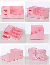 Carica l&#39;immagine nel visualizzatore di Gallery, Uncluttered Designs Porta Cosmetici con Cassetti (Rosa) 2 cassetti, Rosa