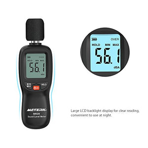 Fonometro Meterk Gamma 30-130dB a Risposta Rapida Ampio Schermo... - Ilgrandebazar