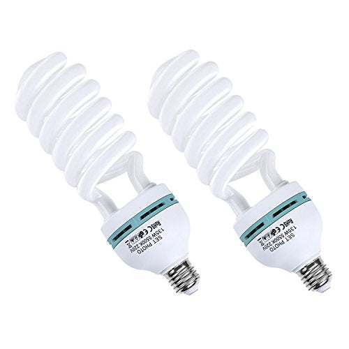 Amzdeal Lampadina Fotografia LED con 2 pezzi 220v E27 2x 135W Lampe - Ilgrandebazar