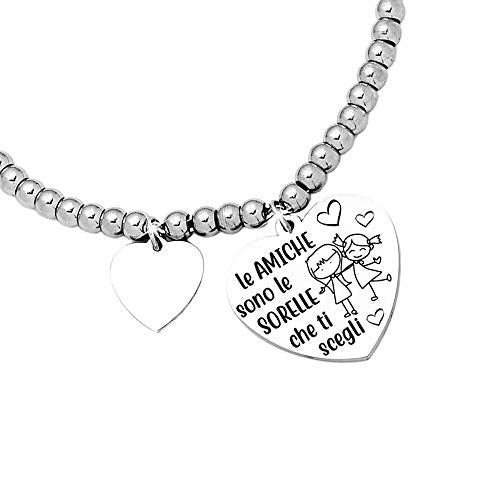 Beloved Bracciale da donna, braccialetto in acciaio emozionale - frasi, Bl6 - Ilgrandebazar