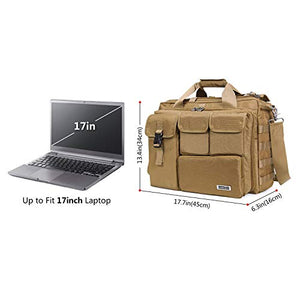 Lifewit Borsa per Laptop da 17" Valigetta 17,3 pollici, Marrone