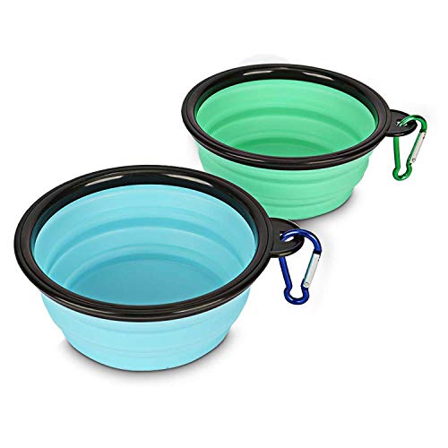 Ciotola pieghevole per cani, set da viaggio portatile in silicone per...