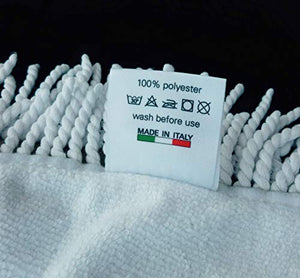Nastrotecnica Telo Mare Rotondo 100% Microfibra con Frange, Diametro Fantasy