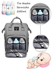 Carica l&#39;immagine nel visualizzatore di Gallery, Zaino mamma,Zaino multifunzione,Zaino passeggino,2 grigio - Ilgrandebazar