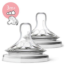 Carica l&#39;immagine nel visualizzatore di Gallery, Philips SCF045/27 Avent 2 Tettarelle Natural Flusso Regolabile, Foro con...