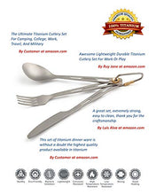 Carica l'immagine nel visualizzatore di Gallery, Titanium Utility posate extra Strong ultra leggero (Ti), 3 Piece Cutlery Set