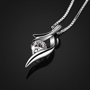B.Catcher collana da donna in argento con pendente zircone a diamante - Ilgrandebazar