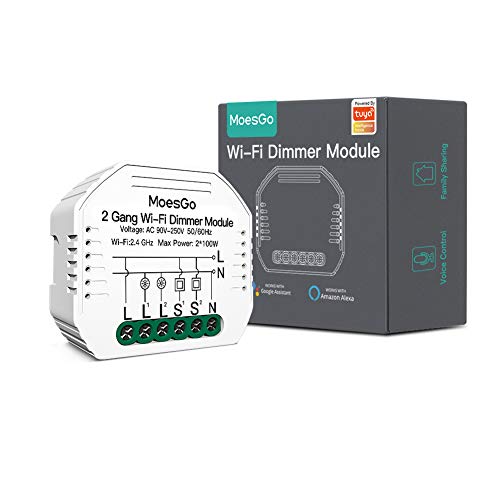 MoesGo Mini 2 Gang Modulo smart WiFi fai da te per interruttori