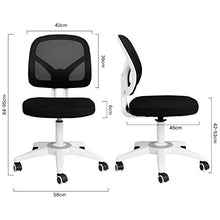 Carica l&#39;immagine nel visualizzatore di Gallery, Hbada Sedia da Ufficio Girevole scrivania Schienale Bianca