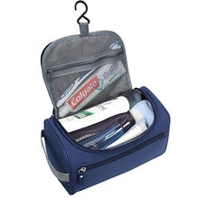 Carica l&#39;immagine nel visualizzatore di Gallery, Beauty Case da Viaggio Uomo Donna Borsa Toilette Appendere Blu